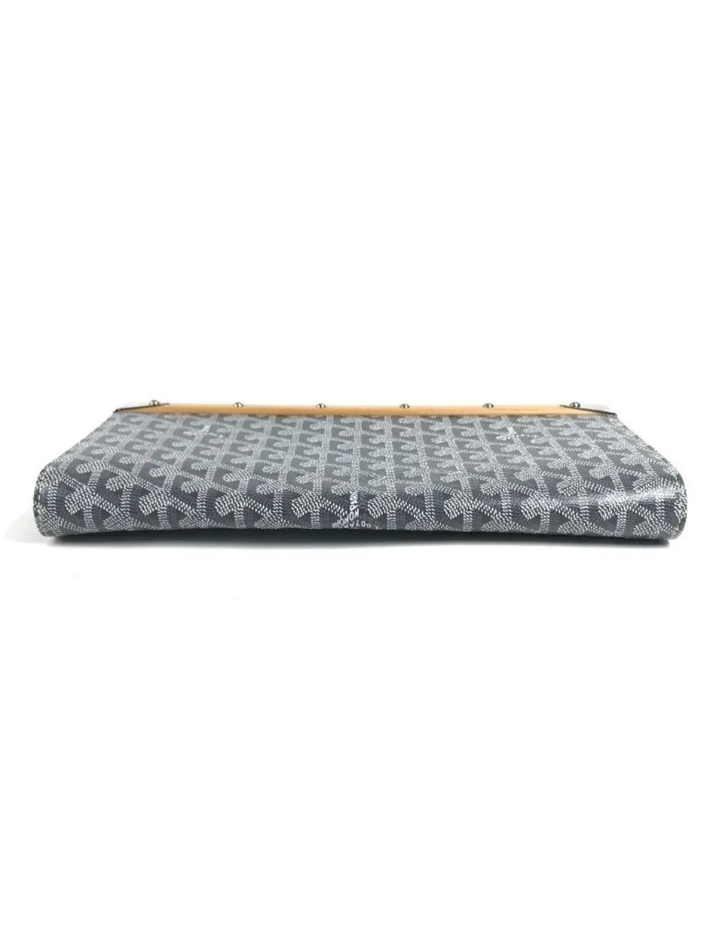 Goyard Clutch Monte Carlo Leather Gray